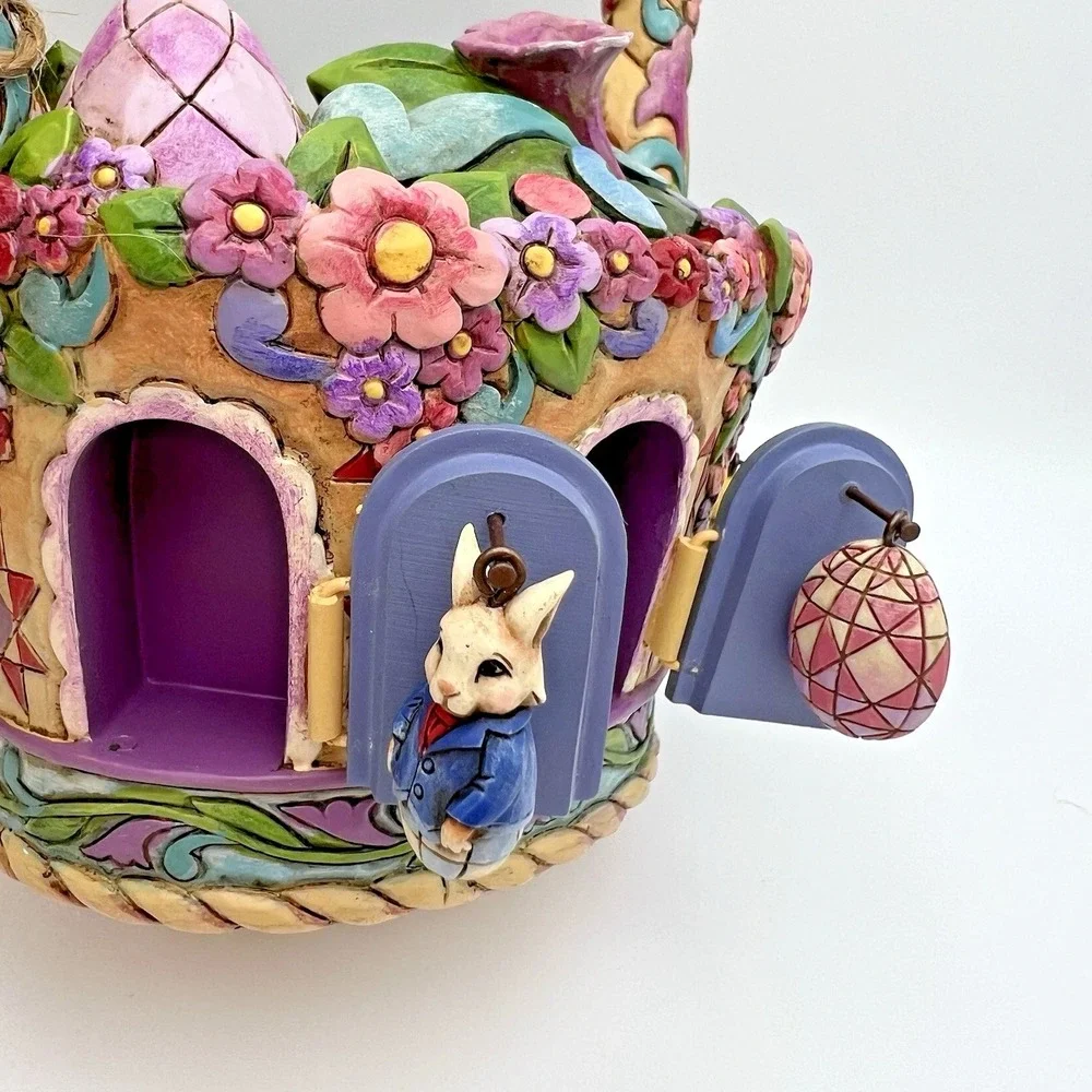 Jim Shore Heartwood Creek Be Open to Miracles Easter Basket with Ornaments